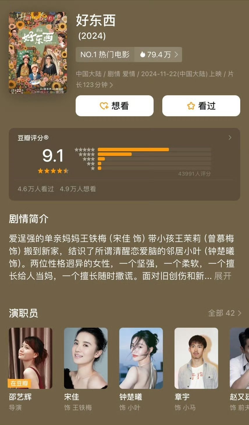 好东西，豆瓣2024年华语片评分冠军，究竟有何魅力？