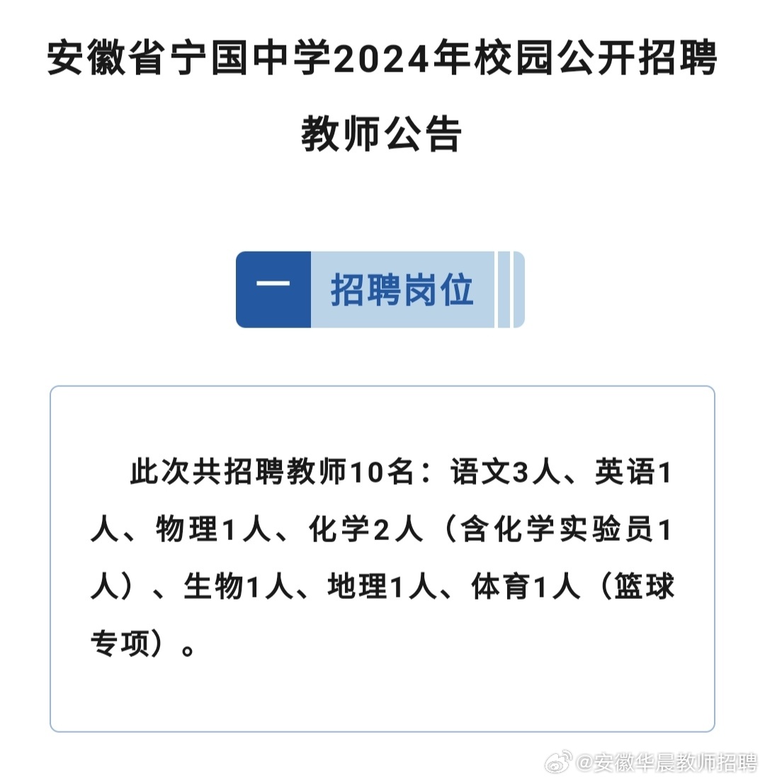 宁国市小学最新招聘启事概览