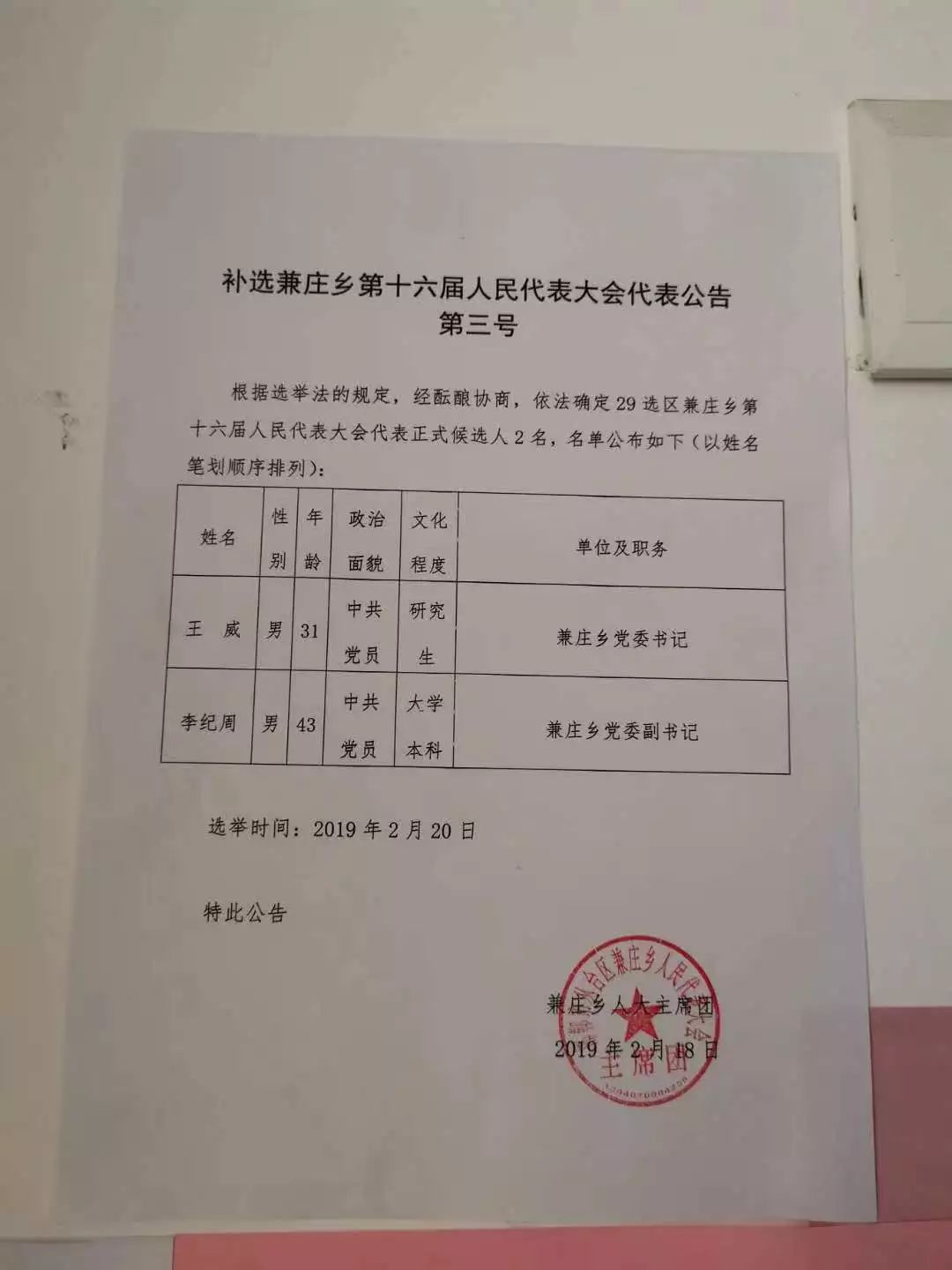 赵阳村民委员会最新人事任命